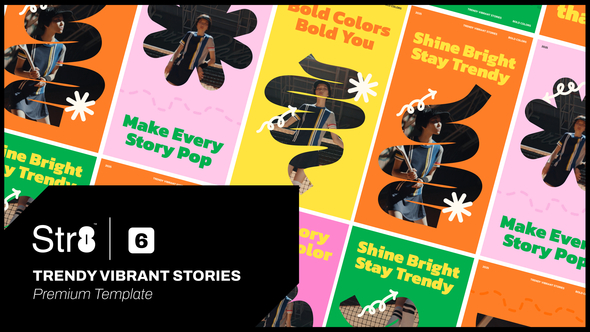 Trendy Vibrant Stories Product Promo template preview