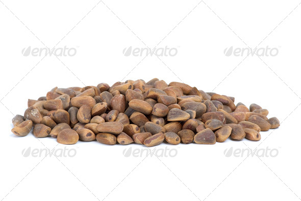 Small pile of cedar nuts - Stock Photo - Images