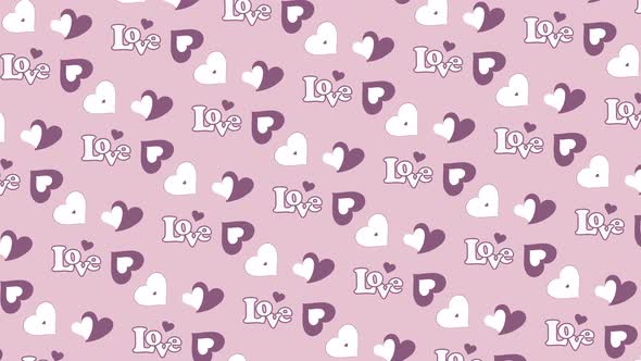 Hearts pattern, loop animation, Valentine's Day alt