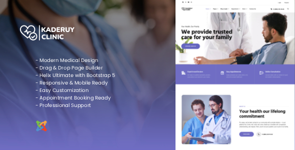 Kaderuy – Modern Medical & Healthcare Joomla Template