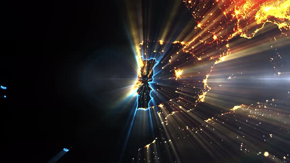 Realistic Earth Night Shining Country Portugal alt