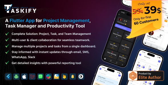 Download Taskify Flutter App - Project Management, Task Manager and ...