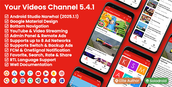Your Videos Channel by solodroid CodeCanyon