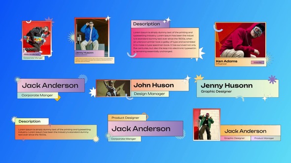 Clean Gradient Lower Third Titles template preview