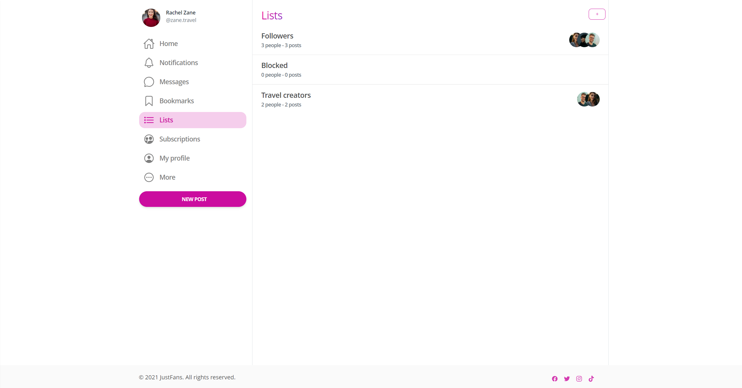 JustFans Premium Content Creators SaaS platform