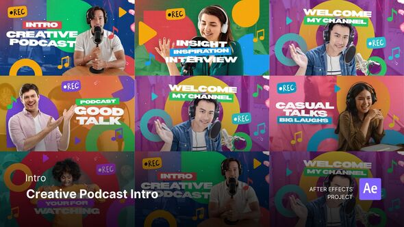 Intro - Creative Podcast Intro After Effects Project Files Product Promo template preview