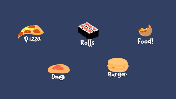 Looped Food Animations And Titles for After Effects Elements template preview