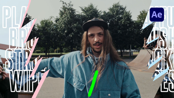 Colorful Doodles Transitions Elements template preview