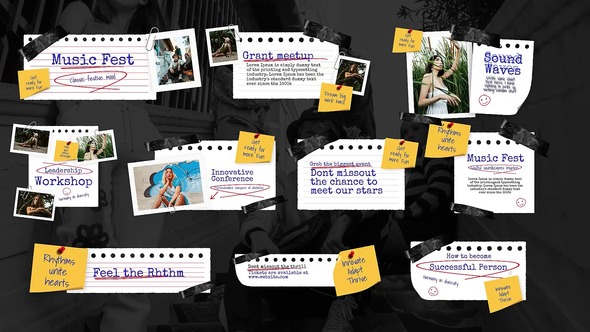 Binding Paper Lower Thirds Titles template preview