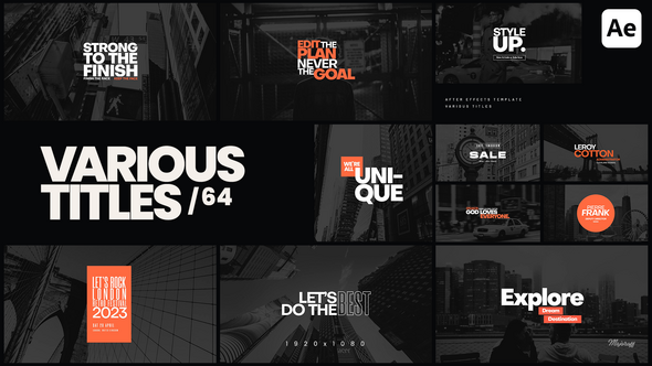 Various Titles 64 Titles template preview
