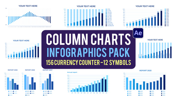 Column Charts Infographics Pack Infographics template preview