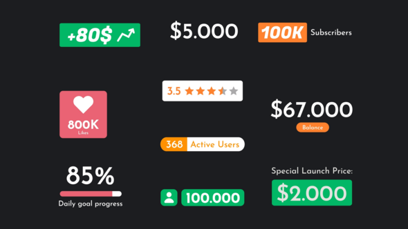 Universal Number Counter Elements template preview