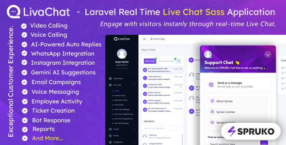 LivaChat SaaS – Real-Time Live Chat CRM to Boost Sales & Support