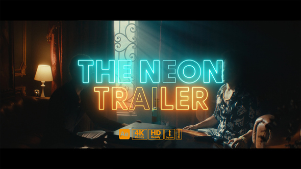 Neon Trailer Titles Titles template preview