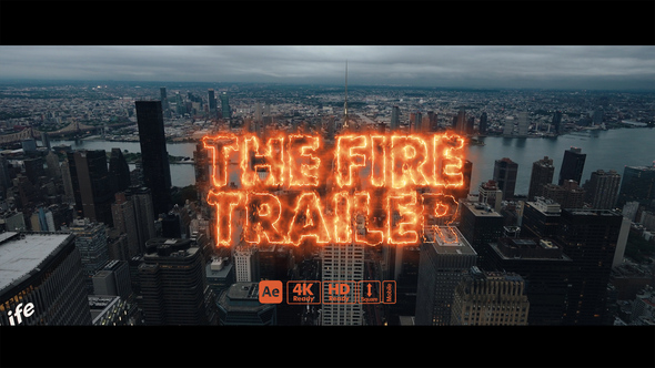 Fire Trailer Titles Titles template preview