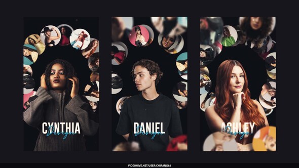 Photo Gallery Poster Circle Teaser Stories Elements template preview