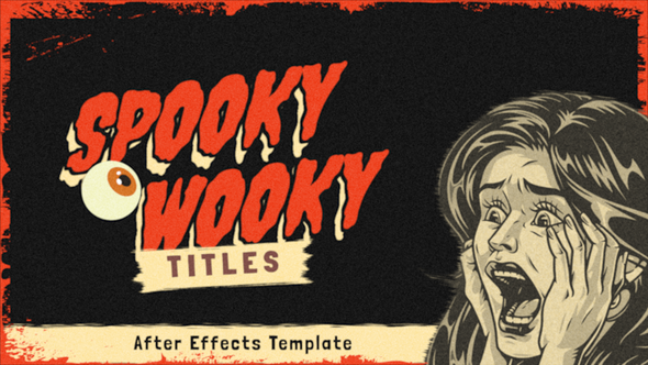 Spooky Wooky Titles Titles template preview