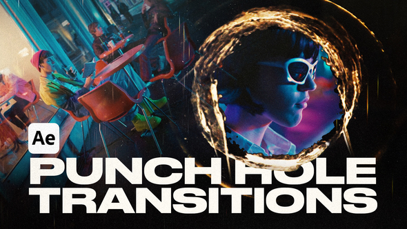 Punch Hole Transitions For  After Effects Elements template preview