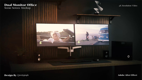 Desktop Computer Mockup Product Promo template preview