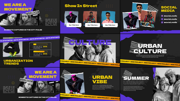 Urban Typography Titles template preview