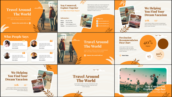 Travel Typography Titles template preview