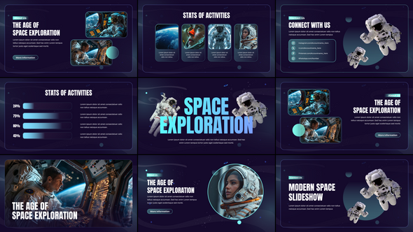 Space Typography Titles template preview