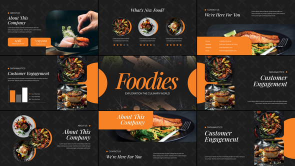 Food Slides Logo Stings template preview