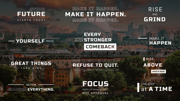 Kinetic Text Title Titles template preview