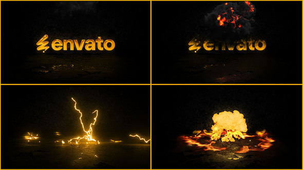 Lightning Fire Logo Animation Logo Stings template preview