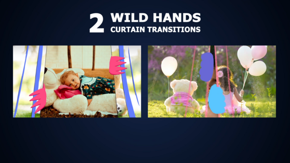Wild Hands Curtain Transitions for After Effects Elements template preview