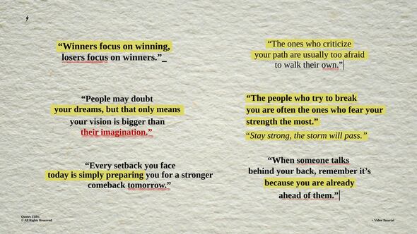 Quotes Text  AE Titles template preview