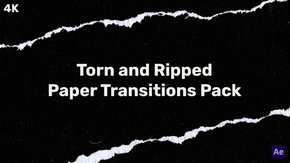 Torn and Ripped Paper Transitions Pack (2 Versions) Elements template preview