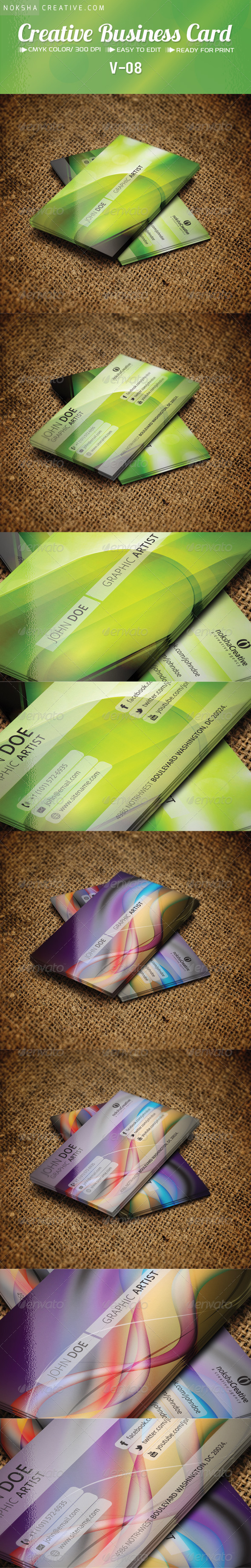 Creative Business Card V(08) - Corporate Business Cards