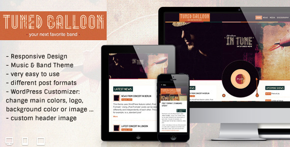 Tuned Balloon - Music WordPress Theme - Music and Bands Entertainment