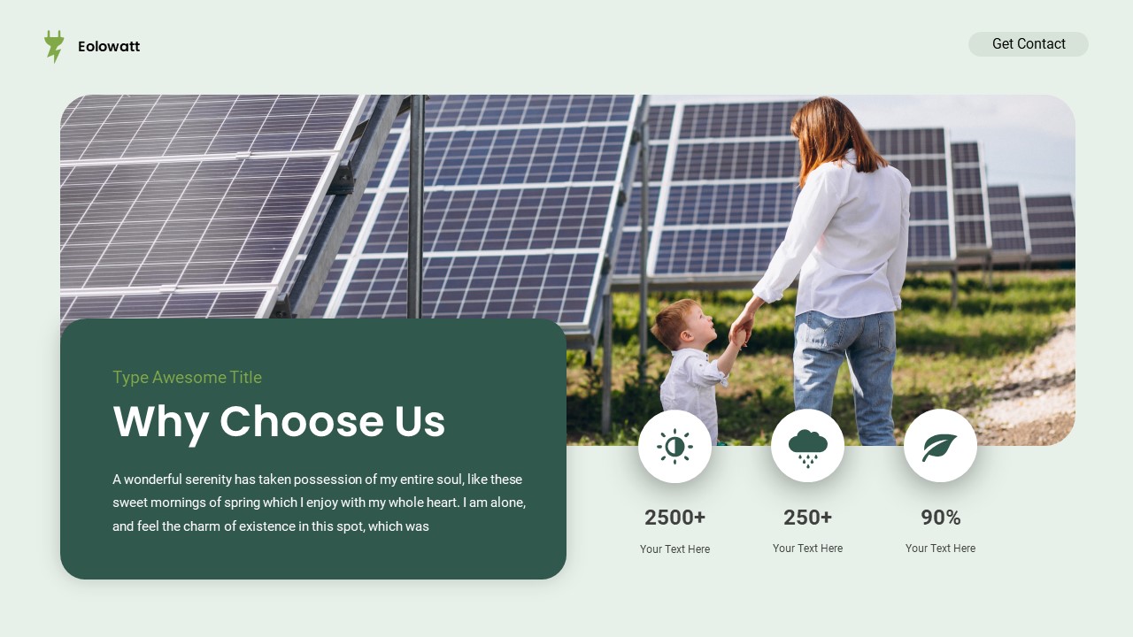 Eolowatt - Renewable Energy PowerPoint Template, Presentation Templates