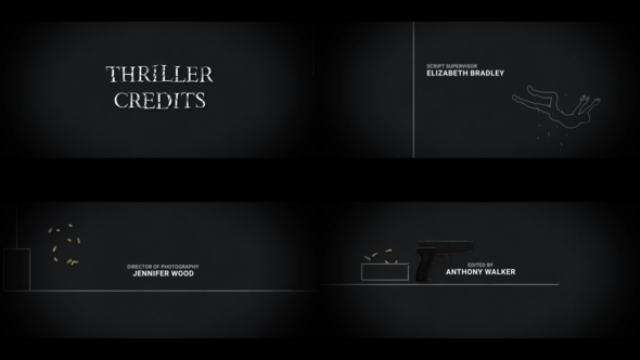 Thriller Credits Project for After Effects Titles template preview