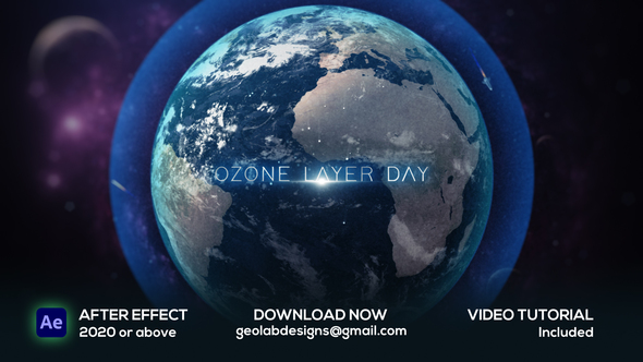 Ozone Layer Day Titles Video Displays template preview