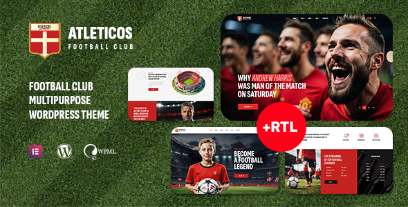 Atleticos – Soccer & Football Club WordPress Theme + RTL