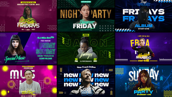 Album Freeze Frame Elements template preview