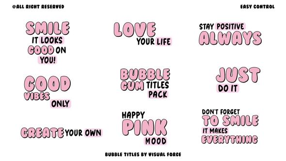 Bubble Titles | AE Titles template preview