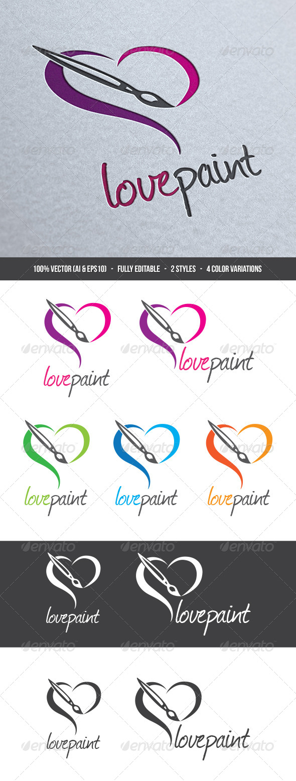 Love Painting Logo - Symbols Logo Templates