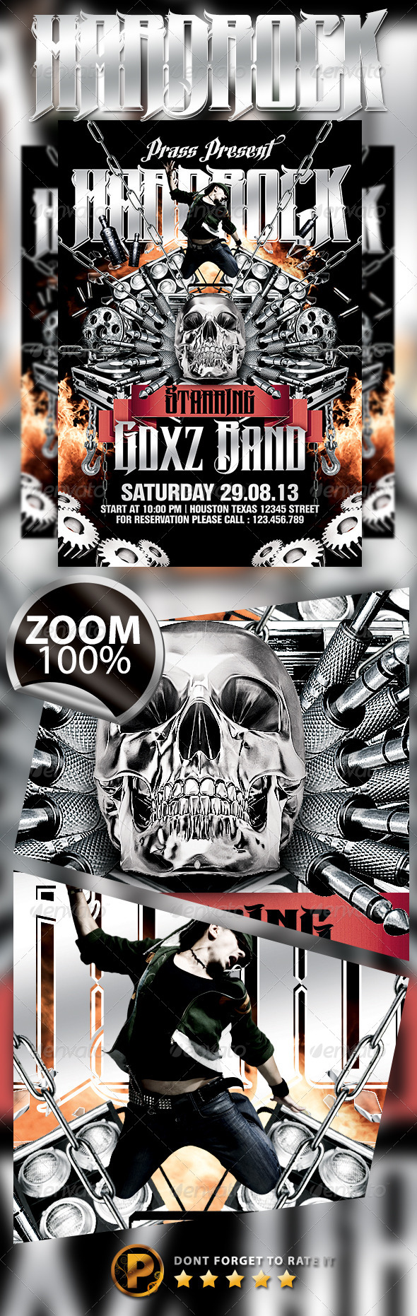Hardrock Flyer Template - Concerts Events
