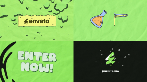 Chemical Reaction Test Tube Logo for After Effects Logo Stings template preview