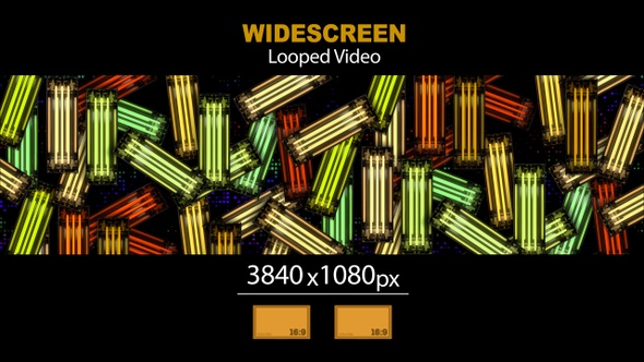 Widescreen Multi Neon Lamps Lights Colors 03