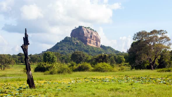 Sigiriya Lion Rock Landscape, Sri Lanka Timelapse alt