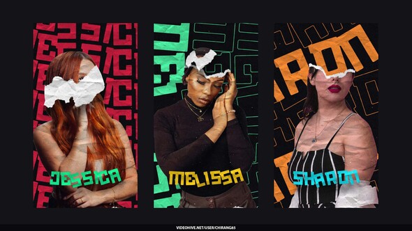 Collage Elements Crumple Tape Stories broadcast-packages template preview