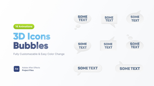 3D Bubble Icons Elements template preview