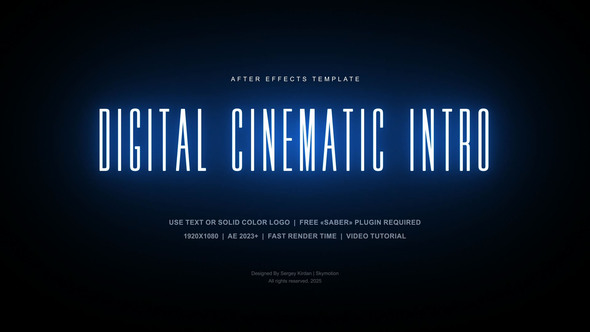 Digital Cinematic Intro Openers template preview