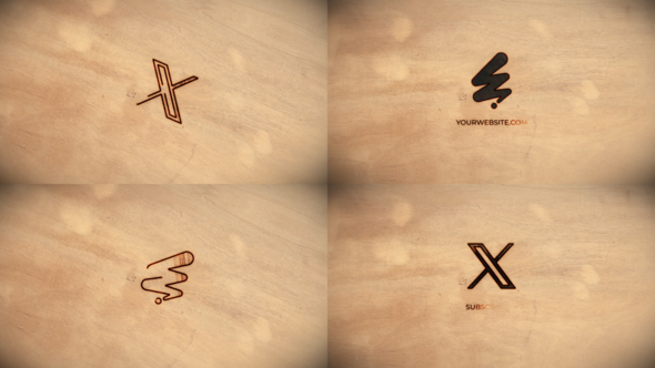 Logo Burnt Wood for After Effects Logo Stings template preview