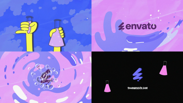 Liquid Explosion Chemical Reaction Logo for After Effects Logo Stings template preview